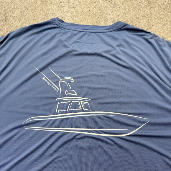 Vineyard Vines Performance T-Shirt Men XL Blue Long Sleeve Stretch Boat B169 - Picture 7 of 14